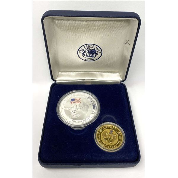 Last Minute! 2002 Tribute To Freedom Proof Silver & Gold Set (2-coins)
