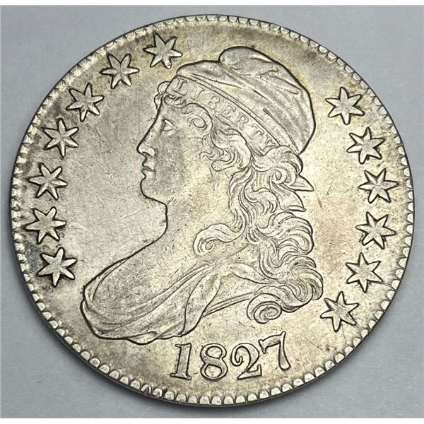 1827 Capped Bust Silver Half Dollar XF