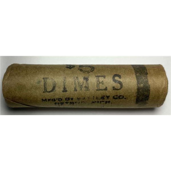 Bank Wrapped Roll (50) Roosevelt 90% Silver Dimes Choice BU