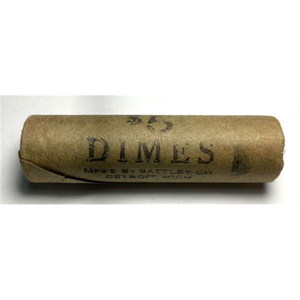 Bank Wrapped Roll (50) Roosevelt 90% Silver Dimes Choice BU
