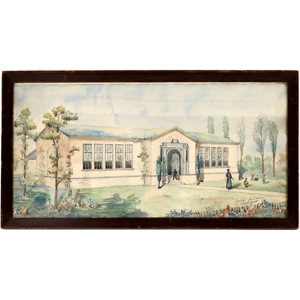 Noble Newsom Watercolor Rendering  1920s [131605]