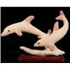 Image 1 : Dolphin Pair Freshwater Pearl Chinese Figurine [178663]