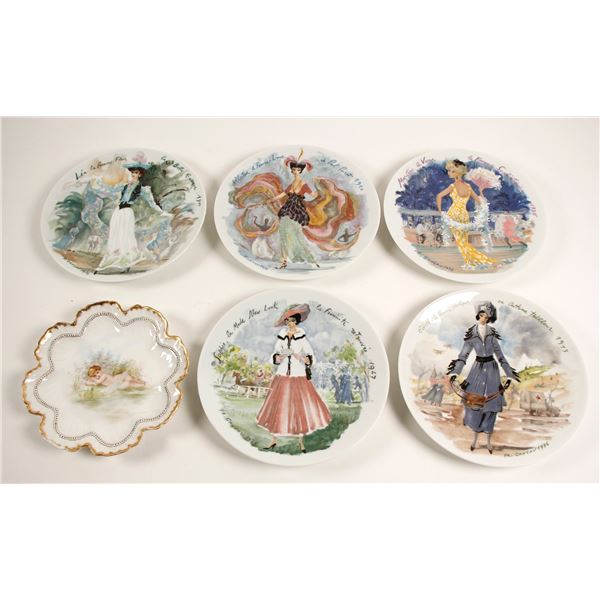 French Fashion Collectors Plates, Limoges  c1970s  (6) [90247]