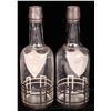 Image 2 : Liquor Bottles: Silver-Plated Bar Bottles, Matching Pair [173909]