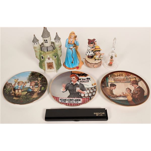 Rockwell, Hummel, Dopjli, Disney, etc.  Porcelain Collectibles (7) [109879]