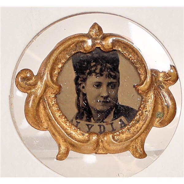 Actress Tintype in Gold Pendant [178544]