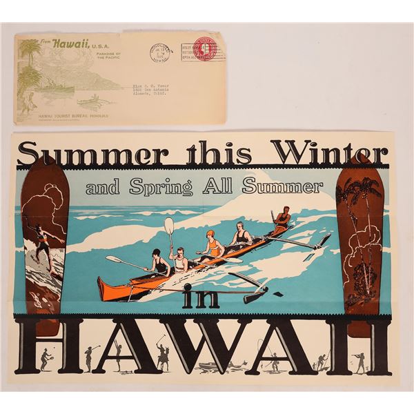 Hawaii Promo Map and Pictorial Cover, 1925 [180675]