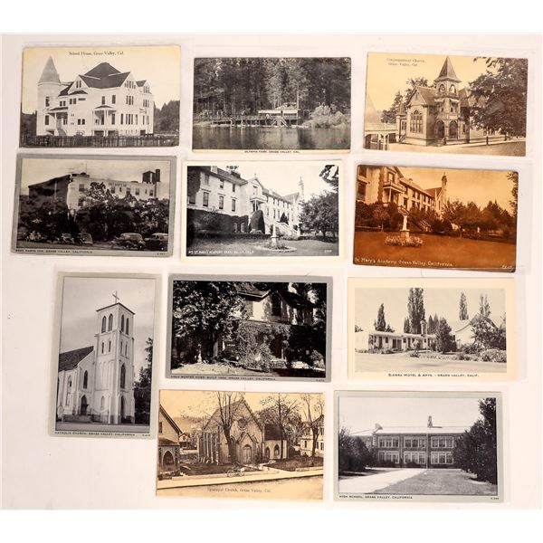 Grass Valley, CA Postcards Lithos c1913-47 (12) [179701]