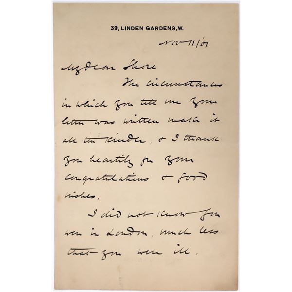 Signed Letter by Sir Robert Anderson, 1901 [158342]