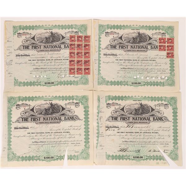 First National Bank Stocks with 4 Different President Signatures [175054]