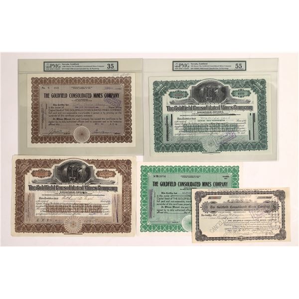 Goldfield Cons Mining Stocks (6)  Wingfield Signatures (4) [175075]