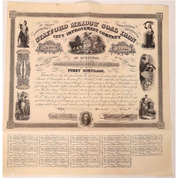 Stafford Meadow Coal Iron Bond, 1858 [180667]