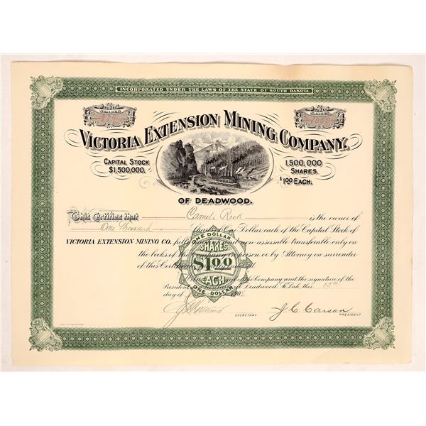 Victoria Ext. Mining  Stock, 1908 [180551]