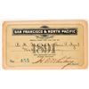 Image 1 : San Franciso & North Pacific RY Co pass. 1891 [179493]