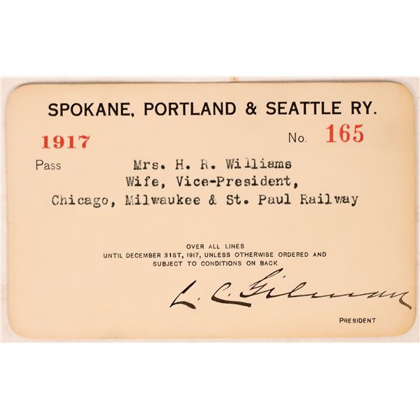 Spokane, Portland & Seattle RY pass 1917 [179647]