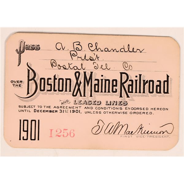 Boston & Maine Railroad Pass 1901 [179925]