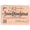 Image 1 : Boston & Maine Railroad Pass 1901 [179925]