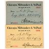 Image 1 : Chicago, Milwaukee & St. Paul Railway Passes, 2 Different [179895]