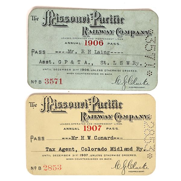 Missouri Pacific Railway Company, Annual Pass. 1906, 1907.  [179831]