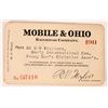 Image 1 : Mobile & Ohio Railroad Pass [179842]