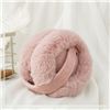 Image 1 : Pink Rabbit Fur Adjustable Ear Warmers