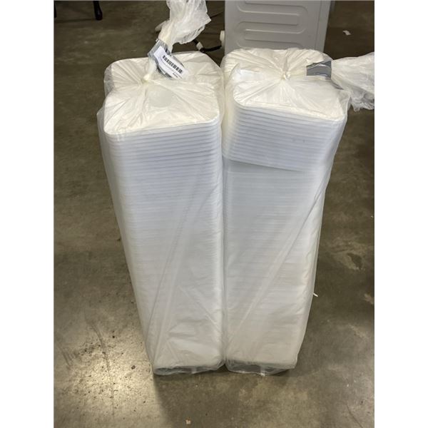 Styro Bundle 2 BUNDLES OF 200 EACH STYROFOAM TO GO CONTAINERS, 400 TOTAL