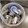 Image 2 : 3 BUCKETS OF ASSORTED CASTORS