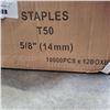 Image 2 : NEW CASE OF T50 COMMON STAPLES, 12 BOXES OF 10,000 TOTAL 120,000 STAPLES