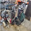 Image 1 : CADIE GEAR GOLF BAG WITH ASSORTED GOLF CLUBS, JUNIOR BAG AND CLUBS AND GOLF CART