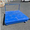 Image 2 : CANWAY 5X6 FOOT BLUE METAL WAREHOUSE CART WITH HANDLE, GOOD OVERALL CONDITION