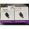 Image 1 : 2 NETGEAR A6100 WIFI USB MINI ADAPTERS - TESTED WORKING, RETAIL $108