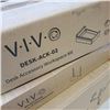 Image 2 : VIVO TRIPLE MONITOR DESK MOUNT WITH TV GLASS VESA SHELF AND DESK ACCESORY WORKSPACE KIT