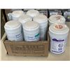 Image 1 : 8 TUBS OF READY TO USE DISINFECTANT AND SURFACE CLEANER WIPES, ALL NEW, 160 WIPES PER TUB