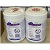 Image 2 : 8 TUBS OF READY TO USE DISINFECTANT AND SURFACE CLEANER WIPES, ALL NEW, 160 WIPES PER TUB