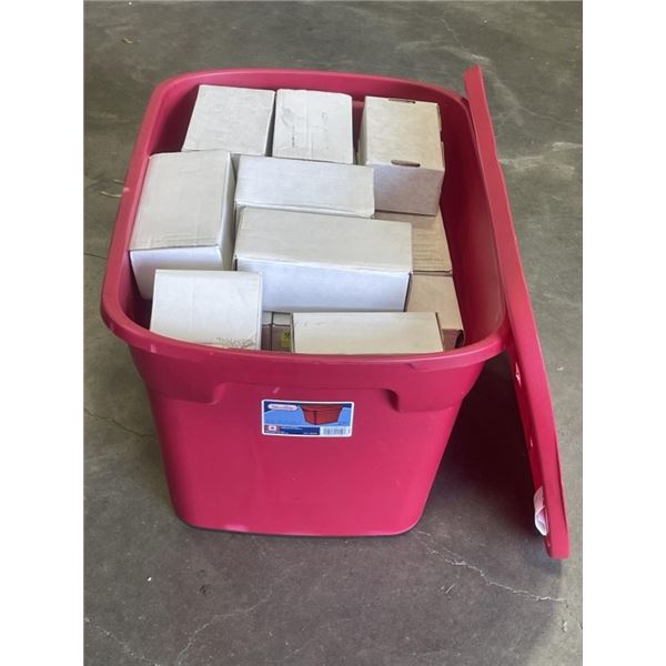 TOTE W/ SPORTS CARD BOXES - NO CARDS