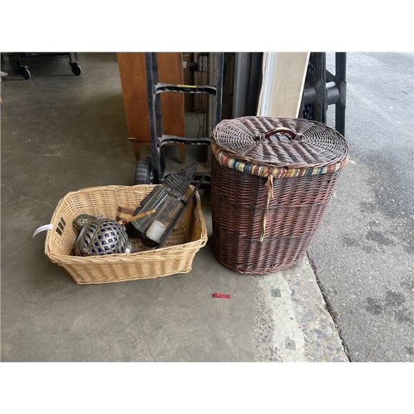 2 LARGE BASKETS AND CONTENTS