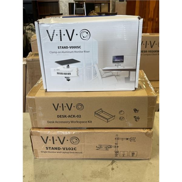 Vivo Computer Hand Riser VIVO SINGLE MONITOR LAPTOP AND DESK MOUNT, CLAMP ON ALUMINUM MONITOR ...