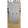 Image 1 : 3 DOOR BANK OF LOCKERS, 6FT TALL, 3FT WIDE