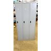 Image 1 : 3 DOOR BANK OF LOCKERS, 6FT TALL, 3FT WIDE