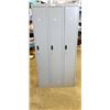 Image 1 : 3 DOOR BANK OF LOCKERS, 6FT TALL, 3FT WIDE