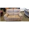 Image 1 : BROWN MICROFIBRE DOUBLE RECLINING LOVESEAT