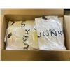 Image 1 : 24 NEW "JUNK" BRAND WHITE T-SHIRTS SIZE MEDIUM