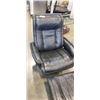 Image 2 : BLACK LEATHER RECLINING TUB CHAIR AND OTTOMAN