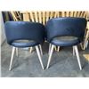 Image 2 : 2 BLACK LEATHER LOOK BUCKET CHAIRS