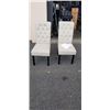 Image 1 : BRAND NEW PAIR BEIGE TUFTED DINING CHAIRS - RETAIL $249