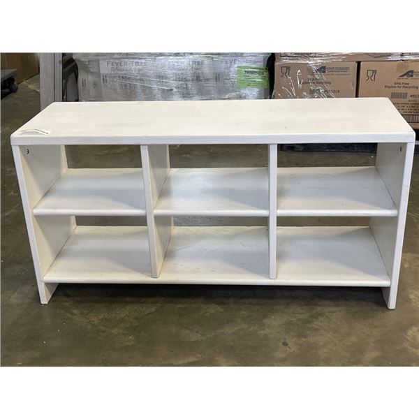 WHITE PAINTED SHOE SHELF