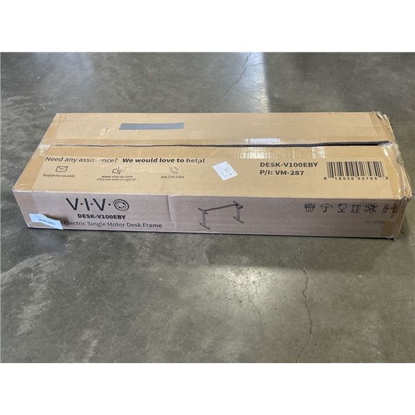 VIVO BLACK ELECTRIC DESK SINGLE MOTOR BASE FRAME