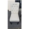 Image 2 : BRAND NEW PAIR BEIGE TUFTED DINING CHAIRS - RETAIL $249