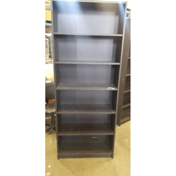 BLACK 6FT BOOKSHELF