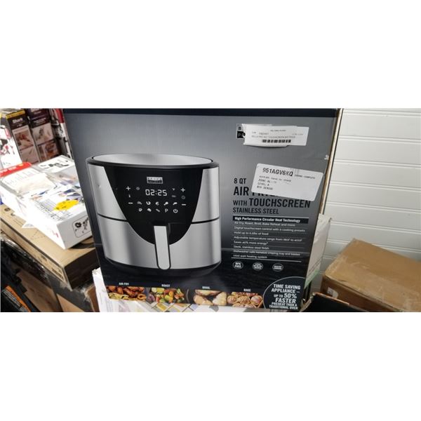 BELLA PRO 8QT TOUCHSCREEN AIR FRYER - TESTED WORKING, RETAIL $239